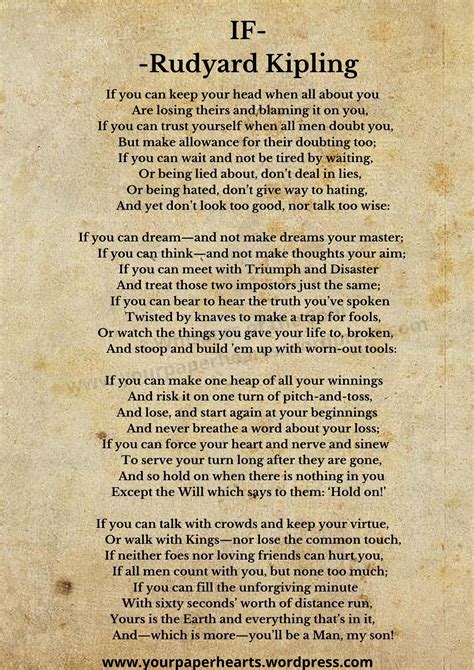 If By Rudyard Kipling Summary And Analysis Store | emergencydentistry.com