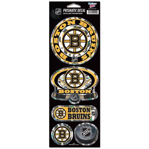 WinCraft NHL Boston Bruins Prismatic Stickers, Team Color, One Size ...