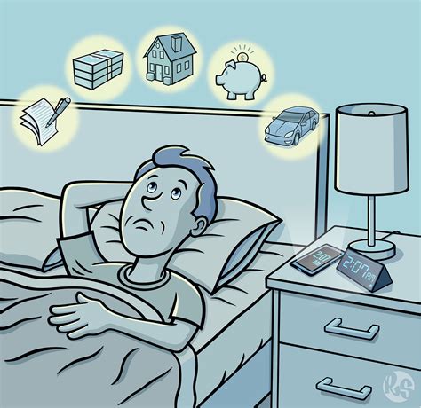 Man Lying Awake In Bed Worrying :: Behance