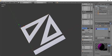 Drafting Ruler and Squares set 3D Model $9 - .unknown .blend .fbx .obj ...