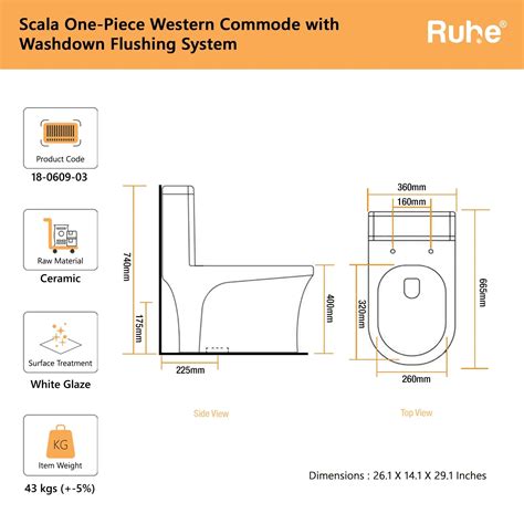 Ruhe Scala One-Piece Western Commode White Wholesale Price Online ...
