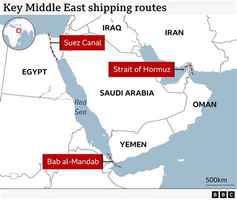 Map Of Middle East Shipping Routes