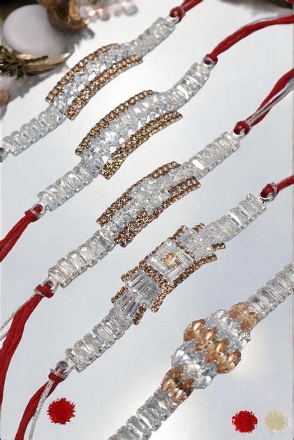 Designer Little Bro Rakhis for brother Set of 5 Rakhi Made from Cotton ...