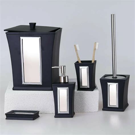 5 Piece Luxury Bathroom Accessory Set, Stylish Resin Bath Decor Set