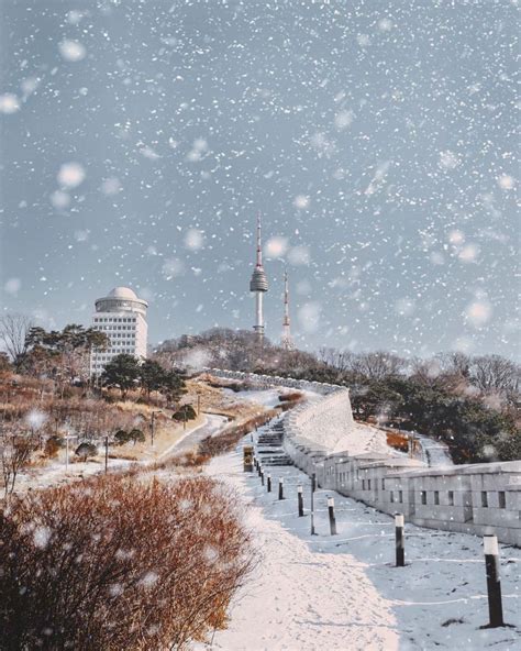 #korean | Snow in korea, South korea seoul, South korea photography