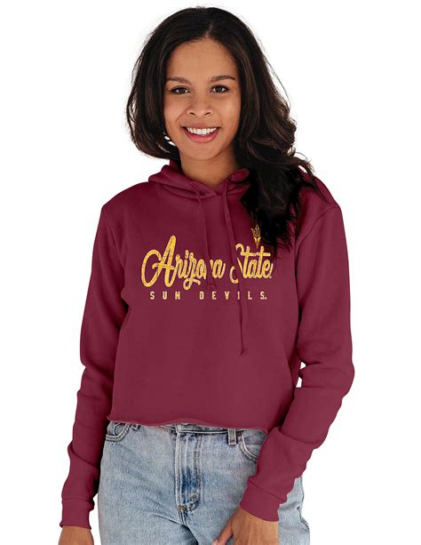 Blue 84 Women's Arizona State Sun Devils Vintage Crop Hoodie, Arizona ...