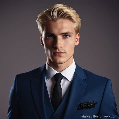 Young German Man in Suit | Stable Diffusion Online