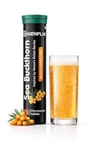 GENFLIX Sea Buckthorn Effervescent Tablets with Natural Sea Buckthorn ...