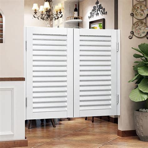 Cafe Swinging DoorsIndoor Solid Wood Saloon Swing Door, Retro Louvered ...