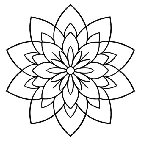 Decorative flower line art illustrationprint beautiful fabric colorful ...