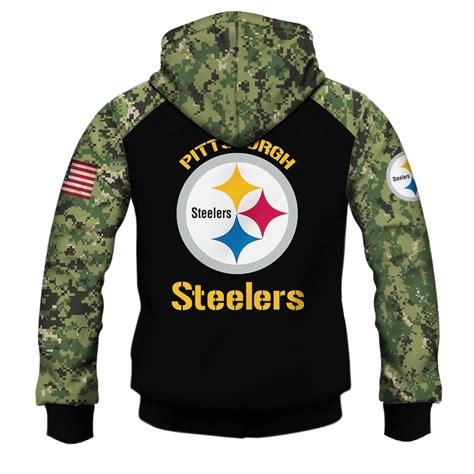 Pittsburgh Steelers Army Camouflage American Flag Punisher Skull AOP ...