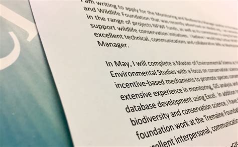 Environmental Science Cover Letter Examples 的图像结果