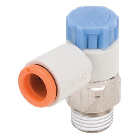 Smc Speed Control Valve, 1/4 In, NPT x Tube AS2211F-N02-07S | Zoro