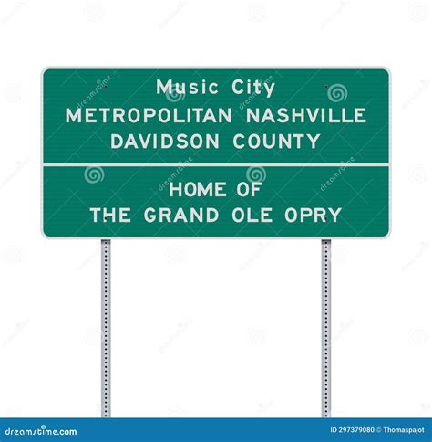 Nashville Road Sign Showing Population And Elevation Royalty-Free Stock Image | CartoonDealer ...