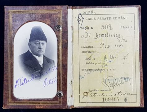 CAILE FERATE ROMANE - CARNET DE IDENTITATE , PE NUMELE DOCTORULUI TITUS ...