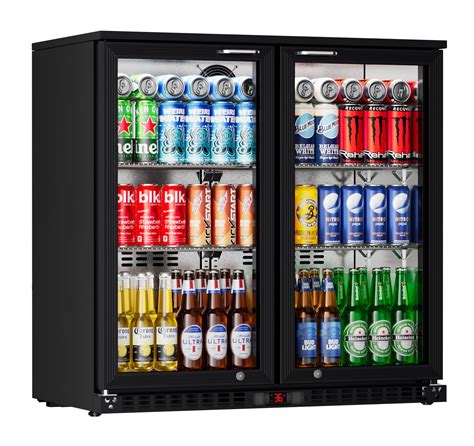 ECEVT 36" W Back Bar Cooler Under Counter Beverage Refrigerator 2 Glass ...