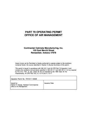 Continental Cabinets Manufacturing, Inc - Permits Air Idem In - Fill ...