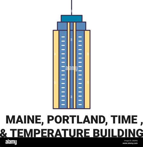 United States, Maine, Portland, Time , & Temperature Building travel ...