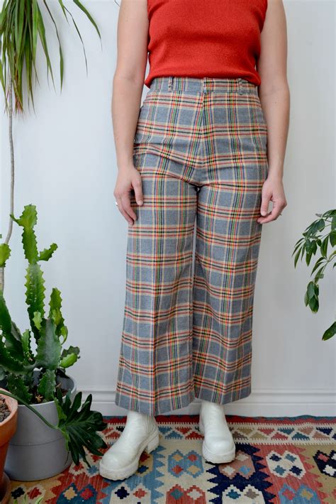 Wide Leg Plaid Trousers – Community Thrift and Vintage
