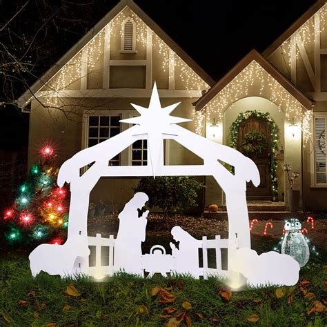 Buy Large Christmas Outdoor Nativity Scene Set - Weatherproof Yard ...