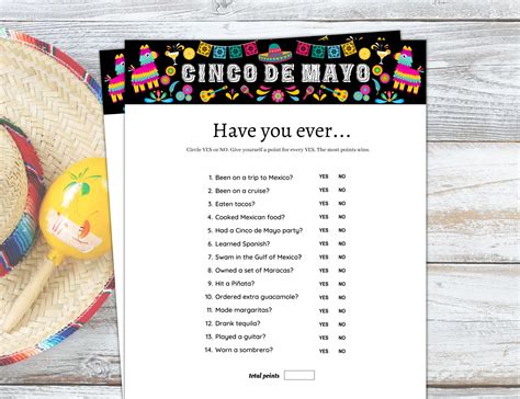 Cinco De Mayo Game, Cinco De Mayo Printable, Cinco De Mayo Party Games, Cinco De Mayo Kids Adult ...