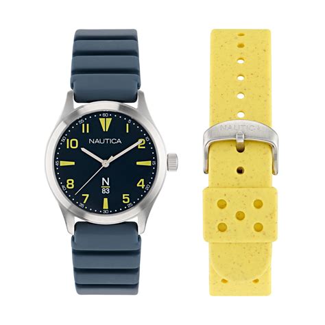 Nautica Hannay Bay Blue Round Dial Quartz Analog Men Watch - NAPHBS404 ...