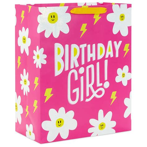 Hallmark Birthday Gift Bag (Glitter Daisies) | Walgreens