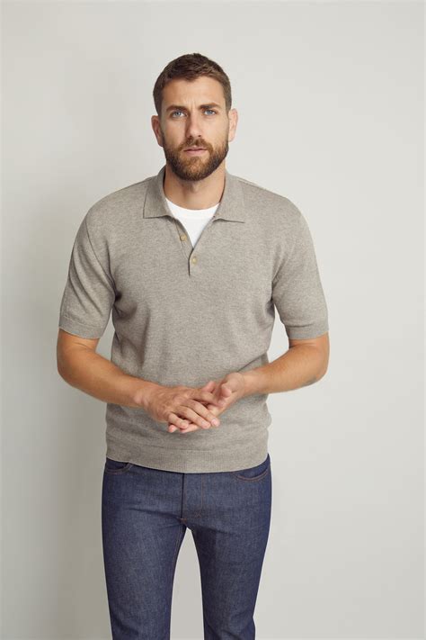 Cotton Cashmere Polo Knit | Custom Tailor, Sydney | John Steel