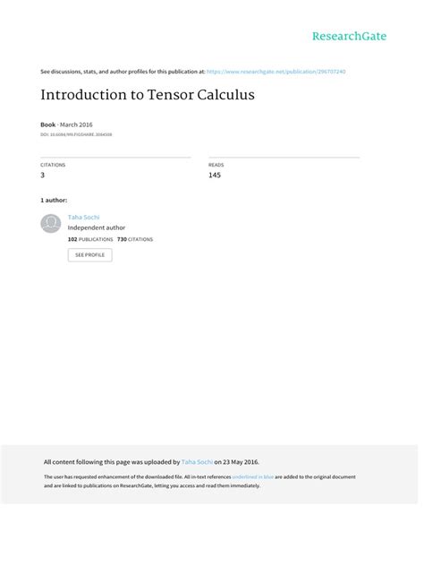 Image result for Tensor Calculus Examples