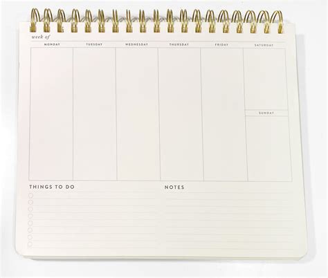 Eccolo The Weekly Plan Undated Spiral Planner