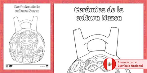 Cultura Nazca cerámica para colorear | Twinkl Perú