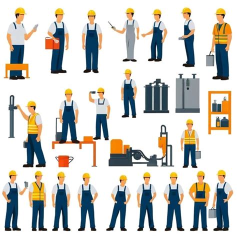 Manufacturing Workers Vector 的图像结果