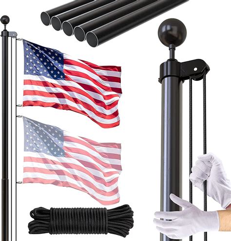 Amazon.com : FFILY Flag Pole for Outside In Ground - 25 FT Heavy Duty ...