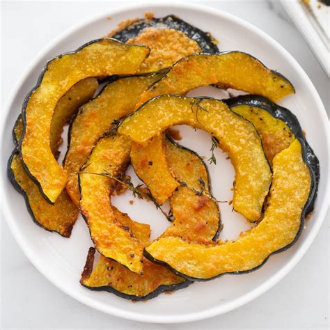 Parmesan Roasted Acorn Squash Recipe with Thyme
