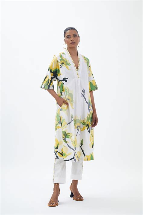 Buy - Basant long tunic and trouser co-ord set | Elan Store