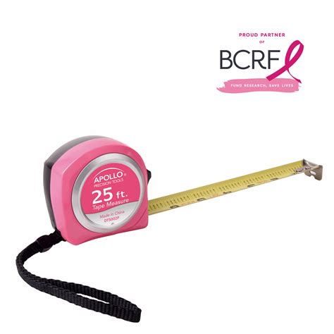 25 ft pink tape measure Apollo Tools