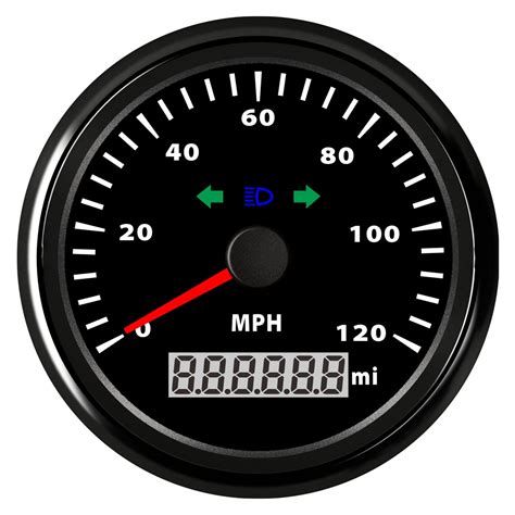 85mm GPS Speedometer 0-120KM/H 200kmh 0-120MPH 200MPH Left Right With Red Backlight For Ship Car ...