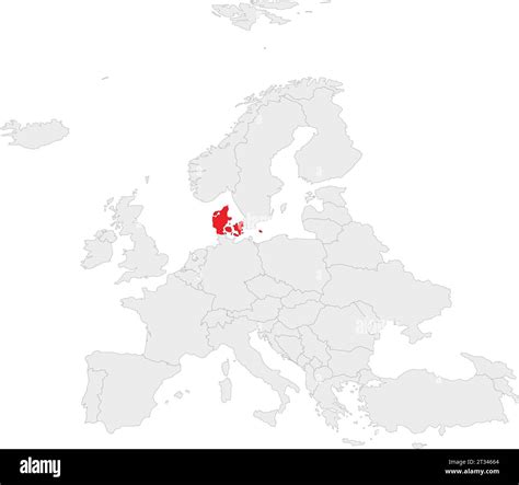 Denmark location in europe map