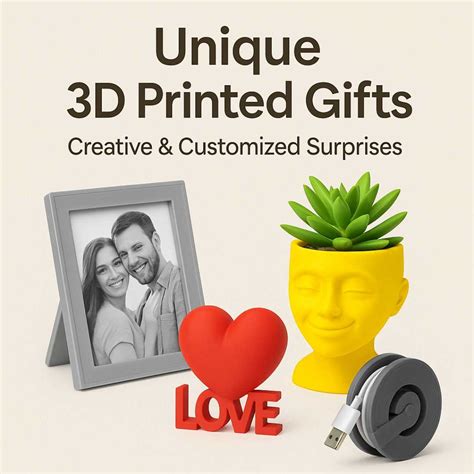 Unique 3D Printed Gifts – Creative & Customized Surprises – IG Store