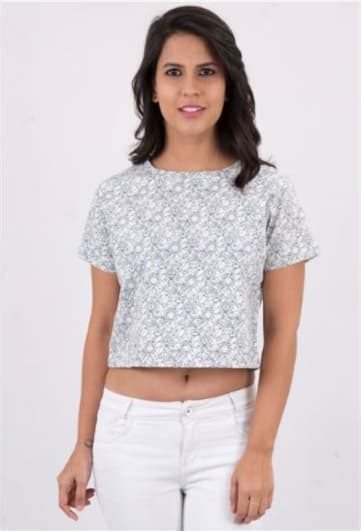 Get Geometric Printed Crop Top at ₹ 499 | LBB Shop
