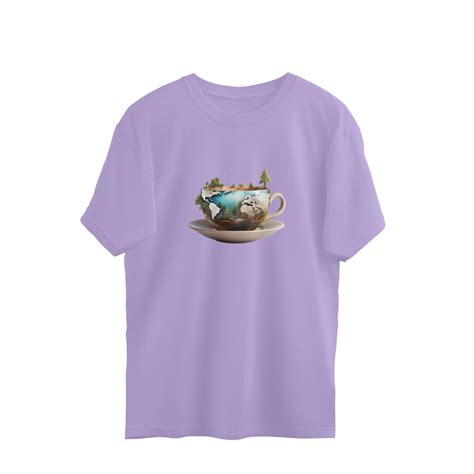 A World in a Coffee Cup Oversized Tshirt – Unleavables