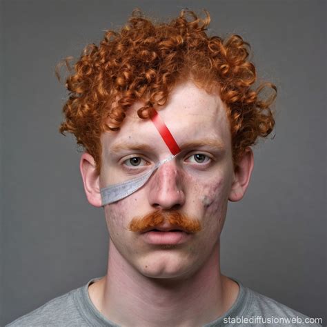 Young Man with Broken Nose | Stable Diffusion Online