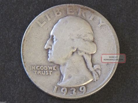 1939 - D Washington Quarter 90% Silver U. S. Coin D5640