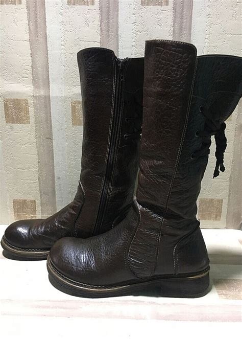 Orijinal İnci Gerçek Deri Bağcıklı Vintage Gotik Bot Çizme Inci Çizme ...