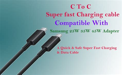 25 Watt Super Fast C to C Charging Cable for Samsung Galaxy A13 5G ...