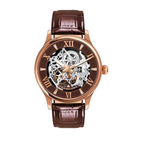 Franklord Infinity Gear Rustic Chrono | Men's Automatic Skeleton Watch ...