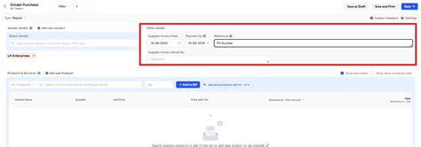 How to create new purchase invoice on web? - UAE - Swipe