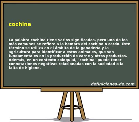 Significado de «cochina»