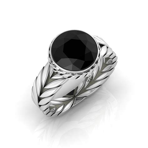 Draco Round Natural Black Onyx Ring – VITRA JEWELLERY