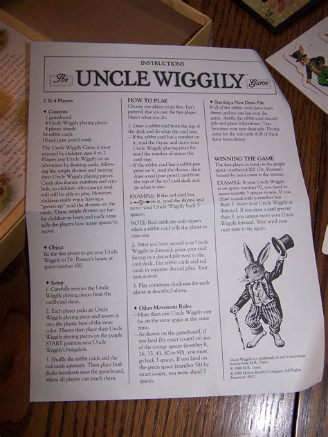 Uncle Wiggily Game, 1988, Milton Bradley